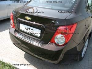 Накладка на задний бампер Chevrolet Aveo (седан) c 2012 г.