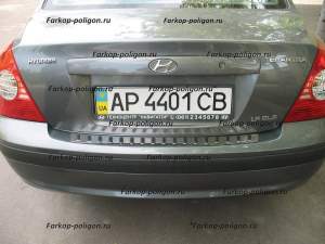 Накладка на задний бампер Hyundai Elantra (седан) с 2004 г.